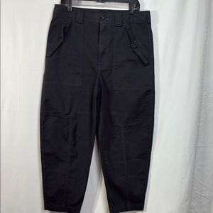 🍑Banana Republic Gray cotton barrel carrot leg pants
